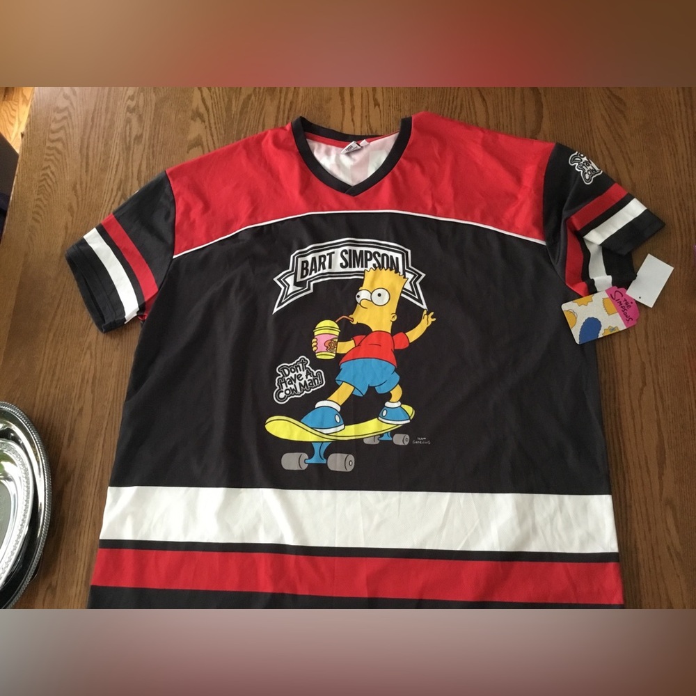 Hockey Jersey, Bart Simpson 2XL NWT